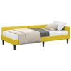 vidaXL Estrutura de Cama de Canto com Colch&atilde;o 2 unid. Amarelo