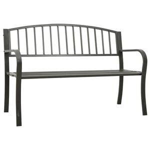 vidaXL Banco de jardim 120 cm a&ccedil;o cinzento