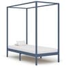 vidaXL Estrutura de cama com toldo 90x200 cm pinho maci&ccedil;o cinzento