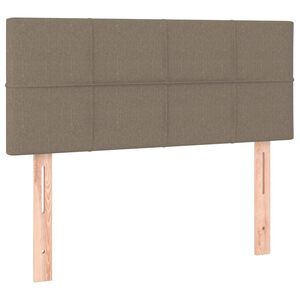 vidaXL Cabeceira de cama tecido 90x5x78/88 cm cinzento-acastanhado