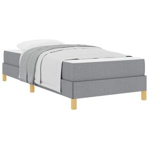 vidaXL Cama Box com colch&atilde;o Cinzento-claro 80 x 200 cm tecido