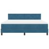 vidaXL Cama Box Spring LED com colch&atilde;o Azul Escuro 180 x 200 cm Veludo