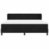 vidaXL Cama Box com colch&atilde;o com cabeceira Preto 180 x 200 cm tecido