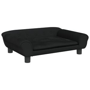 vidaXL Sof&aacute; infantil 70x45x26 cm veludo preto