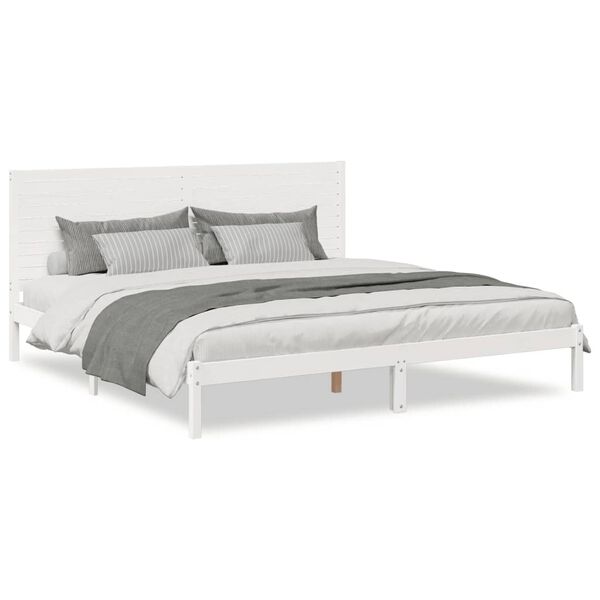 vidaXL Cama extra longa sem colch&atilde;o 180x210 cm madeira maci&ccedil;a
