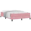 vidaXL Cama Box com colch&atilde;o Rosa 160 x 220 cm tecido