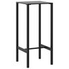 vidaXL Mesa de bar 50x50x110 cm a&ccedil;o revestido a p&oacute; preto