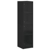 vidaXL Aparador alto c/ portas de vidro 35x37x142 cm preto