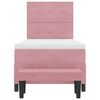 vidaXL Cama Box com colch&atilde;o com cabeceira Rosa 80 x 200 cm Veludo