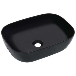 vidaXL Lavat&oacute;rio 45,5x32x13 cm cer&acirc;mica preto