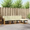 vidaXL Conjunto de Sof&aacute;s para Exterior 5 pcs Natural e Creme