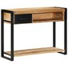 vidaXL Mesa consola 100x35x75 cm manga de madeira &aacute;spera maci&ccedil;a