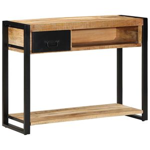 vidaXL Mesa consola 100x35x75 cm manga de madeira &aacute;spera maci&ccedil;a