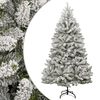 vidaXL &Aacute;rvore de Natal artificial articulada c/ flocos de neve 180 cm