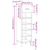 vidaXL Sapateira 30x35x105 cm derivados de madeira branco brilhante