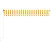 vidaXL Toldo autom. LED e sensor de vento 450x300 cm amarelo/branco