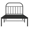 vidaXL Estrutura de cama com cabeceira 100x190 cm metal preto