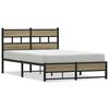 vidaXL Estrutura de cama sem colch&atilde;o 120x200 cm metal carvalho sonoma