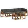 vidaXL Conjunto de Sof&aacute;s para Exterior 8 unid. Natural e Antracite