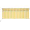 vidaXL Toldo retr&aacute;til autom&aacute;tico com estore 4x3 m amarelo e branco