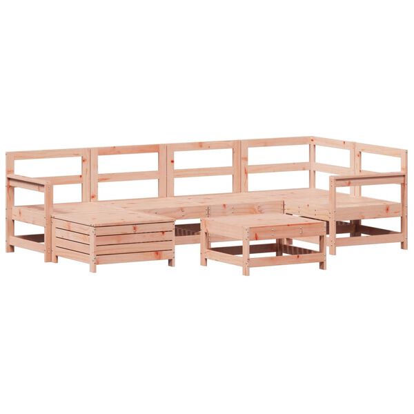 vidaXL 7 pcs conjunto sof&aacute;s jardim madeira abeto-de-douglas