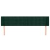 vidaXL Cabeceira de cama c/ abas veludo 163x16x78/88cm verde-escuro