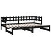 820736 vidaXL Sof&aacute;-cama de puxar 2x(90x200) cm pinho maci&ccedil;o preto