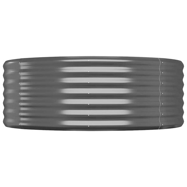 vidaXL Canteiro elevado jardim 322x100x36 a&ccedil;o galvanizado antracite