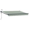 vidaXL Toldo Retr&aacute;til El&eacute;trico Verde e Branco 3 x 2,5 m
