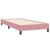 vidaXL Cama com molas/colch&atilde;o 100x220 cm veludo Rosa