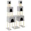 vidaXL &Aacute;rvore p/ gatos c/ postes arranhadores sisal 199 cm cinza-claro
