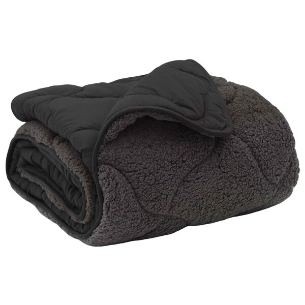 vidaXL Duvet de Ano Inteiro Colchonete Antracite 155 x 220 cm