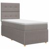 vidaXL Cama box spring com colch&atilde;o Cinzento-acastanhado 80 x 200 cm