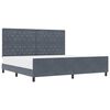 vidaXL Cama Box com cabeceira Cinzento escuro 200 x 200 cm Veludo
