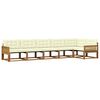 vidaXL Conjunto de Sof&aacute;s para Exterior 6 pcs Natural e Creme