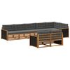 vidaXL Conjunto de Sof&aacute;s para Exterior 8 pcs Natural e Antracite
