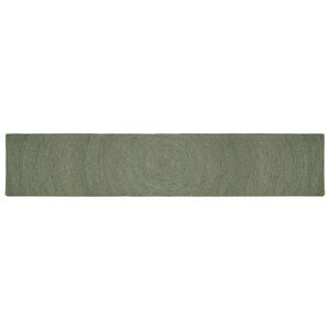 vidaXL Tapetes de &aacute;rea Verde-Azeitona 80 x 400 cm Juta
