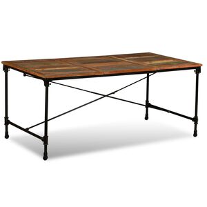 vidaXL Mesa de jantar madeira reciclada maci&ccedil;a 180 cm