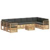 vidaXL Conjunto de Sof&aacute;s para Exterior 8 pcs Branco e Antracite