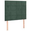 vidaXL Estrutura de cama sem colch&atilde;o 90x200 cm veludo verde-escuro