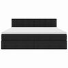 vidaXL Cama com arruma&ccedil;&atilde;o e colch&atilde;o com colch&atilde;o Preto 180 x 200 cm