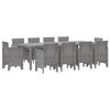 vidaXL Conjunto de Jantar para Jardim 11 pcs Cinzento-claro