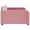 vidaXL Sof&aacute;-cama 90x200 cm veludo rosa
