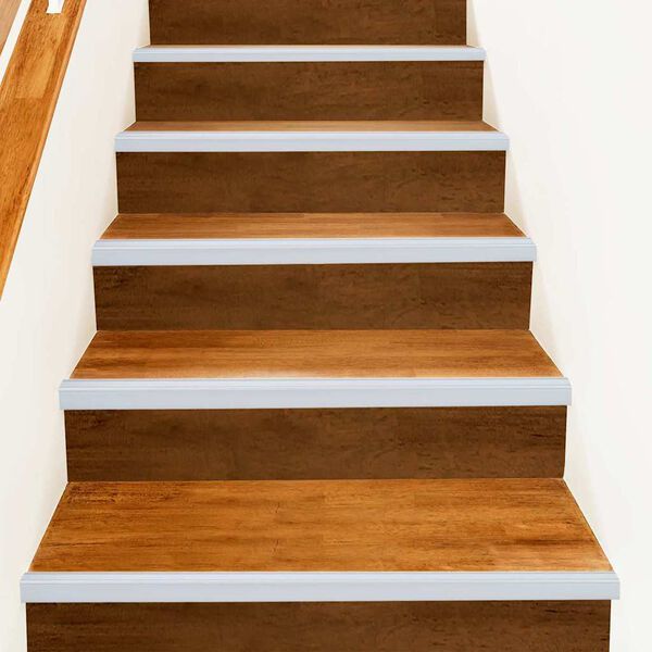 vidaXL Perfis para degraus 30 pcs Prateado 67 x 3.5 x 3 cm Alum&iacute;nio