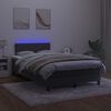 vidaXL Cama box spring c/ colch&atilde;o/LED 120x200 cm veludo preto