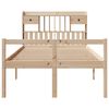vidaXL Cama com estante sem colch&atilde;o 135x190 cm pinho maci&ccedil;o