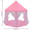 vidaXL Tenda de brincar princesas c/ 250 bolas 133x140 cm rosa
