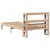 vidaXL Estrutura de cama com cabeceira 100x200cm pinho maci&ccedil;o