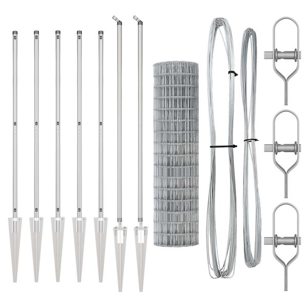 vidaXL Cerca com Poste Prateado 1,4 x 10 m A&ccedil;o