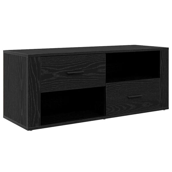 vidaXL Gabinete para TV com gaveta Carvalho Preto 100 x 35 x 40 cm